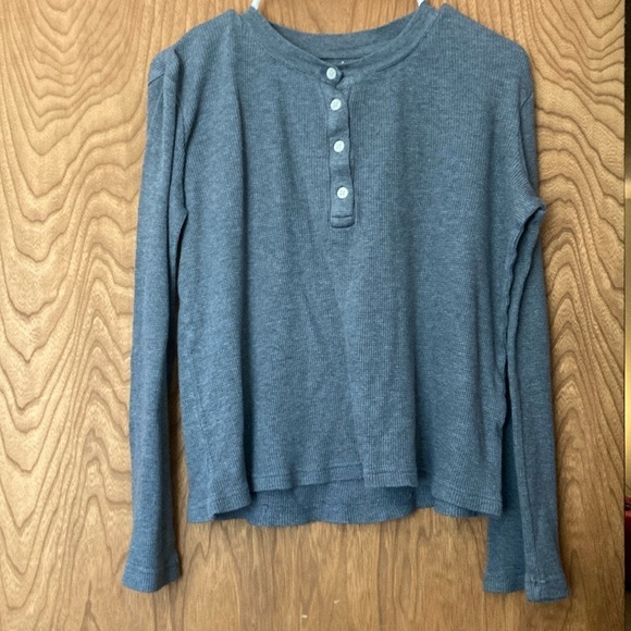Madewell gray thermal top great condition size small - Picture 1 of 6